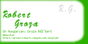 robert groza business card